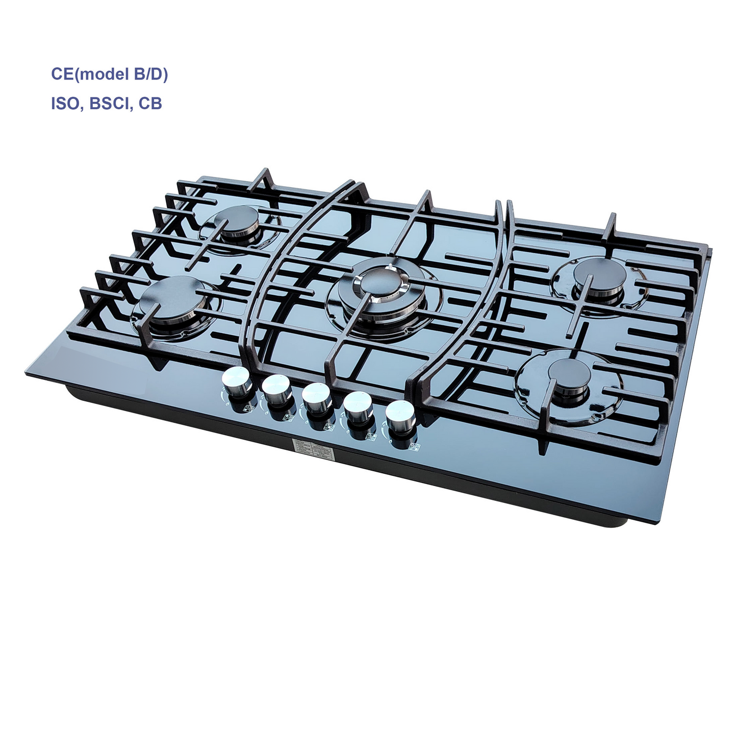 Cast iron embedded five-hole gas stove frame, sturdy and durable, suitable for multi-burner natural gas stove frames in restaurants, homes, etc. SJ-16LR/SJ-16M