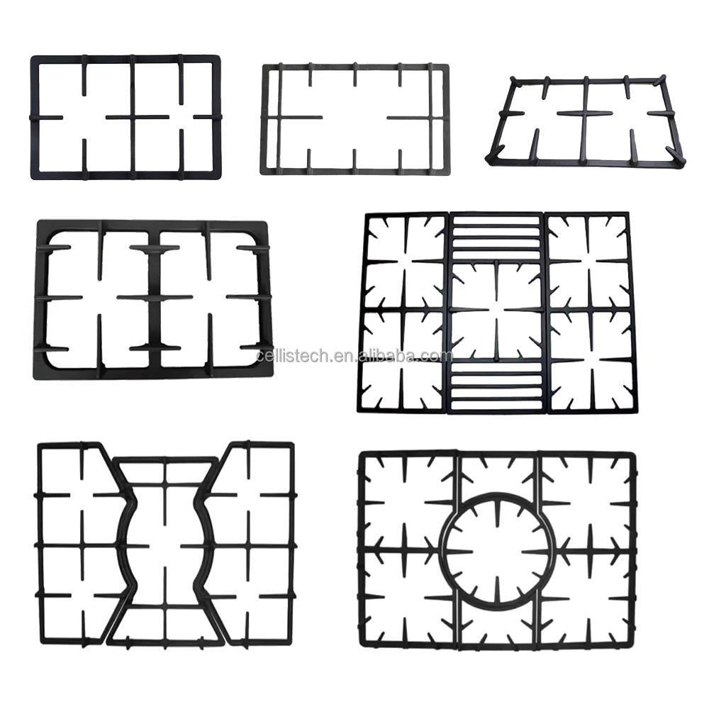 Cast iron embedded four-hole gas stove stand, sturdy and durable, suitable for restaurant and household multi-burner gas stove stands. SJ-38E2