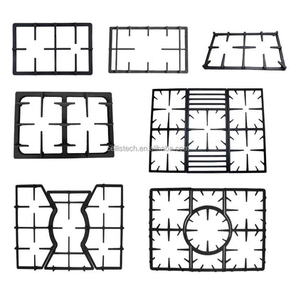 Cast iron embedded four-hole gas stove stand, sturdy and durable, suitable for restaurant and household multi-burner gas stove stands. SJ-38E2