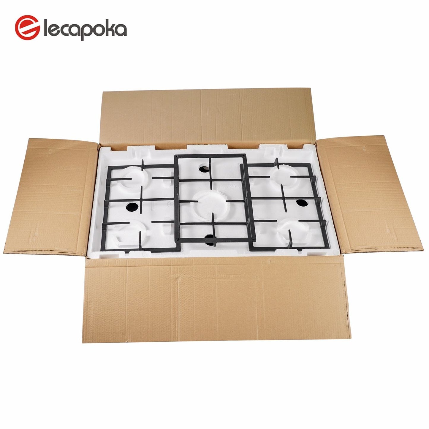 Cast iron embedded four-hole gas stove stand, sturdy and durable, suitable for restaurant and household multi-burner gas stove stands. SJ-38E2