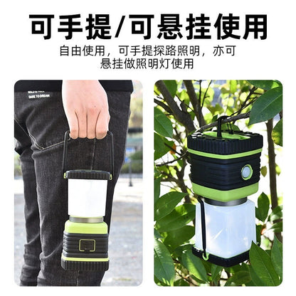 Outdoor high - intensity lighting camping lamp, light touch dimming waterproof camping portable lamp, multi - functional emergency light 户外强光照明野营灯 轻触调光防水露营手提灯多功能应急灯 - 太阳能LED露营灯 - Zhongshan Star Trade