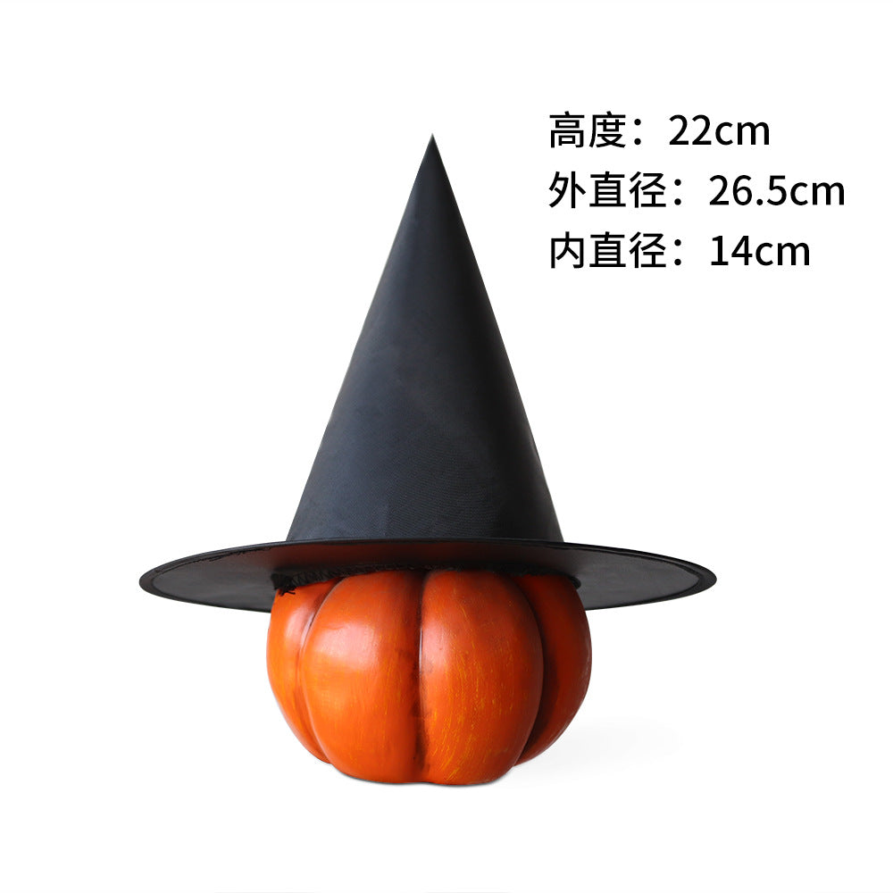 Halloween hat, black Oxford cloth wizard hat, makeup costume props, Harry Potter magic witch hat 万圣节帽子黑色牛津布巫师帽化妆服饰道具哈利波特魔法女巫巫婆帽 - 万圣节装饰品 - Zhongshan Star Trade - 迷你黑帽子