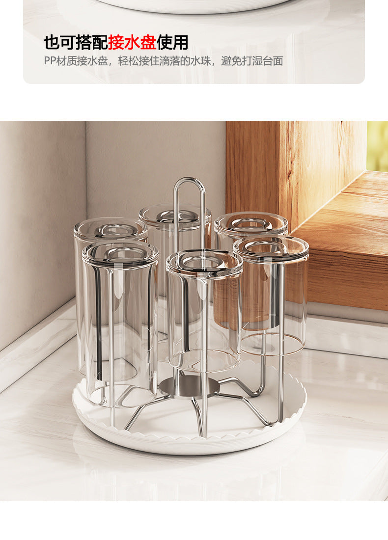 304 stainless steel desktop draining cup holder upside down, high appearance level, kitchen storage rack, tea cup holder for 