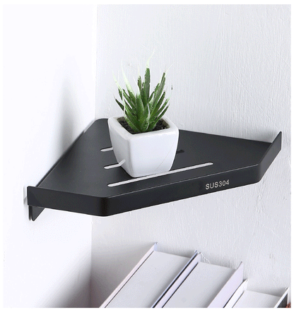 304 stainless steel triangular storage rack, bathroom without drilling, shower room, bathroom, kitchen, corner and corner bathroom rack