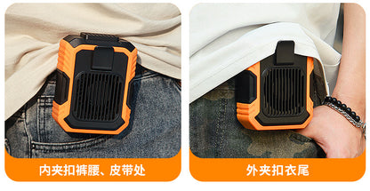 Waist-mounted fan clip-on USB portable mini desktop handheld fan, outdoor cooling neck-hanging fan