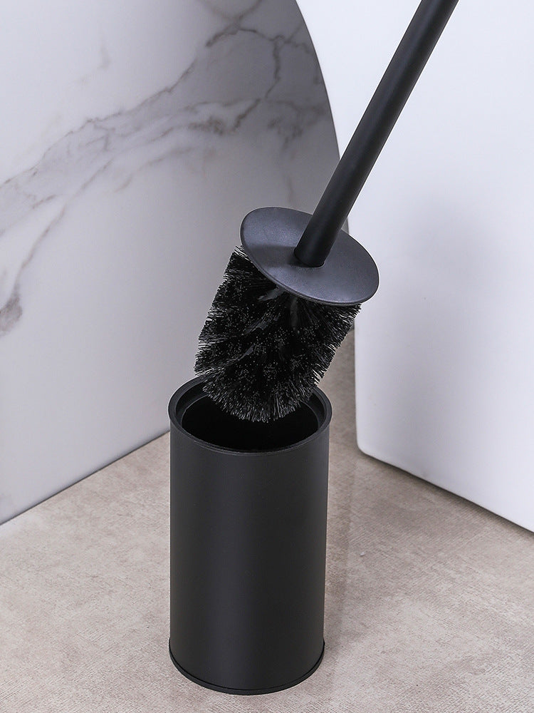 304 stainless steel toilet brush holder set, bathroom wall-mounted circular