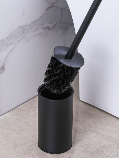 304 stainless steel toilet brush holder set, bathroom wall-mounted circular