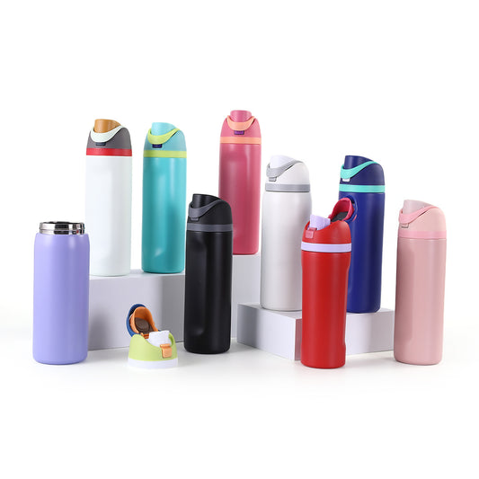 Insulated stainless steel water bottles with straws, BPA - free sports water bottles, perfect for travel 19 ounces, 24 ounces, 32 ounces 保温不锈钢水瓶带吸管，不含 BPA 的运动水瓶，非常适合旅行19盎司、24盎司、32盎司 - 保温杯 - Zhongshan Star Trade