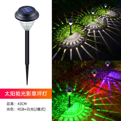led solar light and shadow lawn lights, outdoor waterproof courtyard garden decorative atmosphere lights, landscape lights