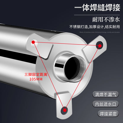 Water pump - stainless steel household hand-operated water pump for old-fashioned water wells, hand-operated water pump for wellheads, hand-operated water pump for drawing water by pressure.