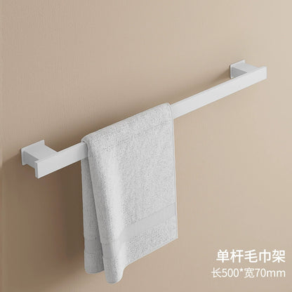 304 Stainless Steel Bathroom Towel Rack, No Drill Required, Wall-Mounted, Extended Single Bar, Bathroom Towel Rack