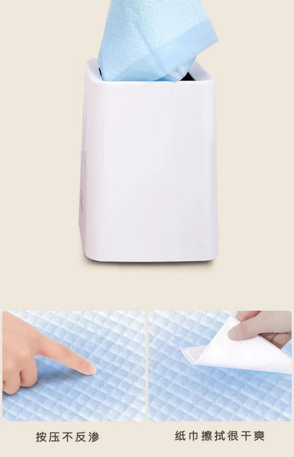 Pet urine pad, urine diaper, dog urine pad, thickened bamboo charcoal back adhesive water-absorbing disposable diaper - Image