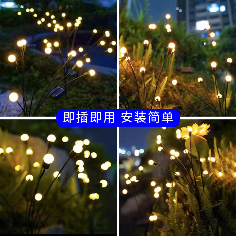 Solar lamps, outdoor firefly lamps, courtyard villa garden decorative atmosphere lamps, park ground lawn lamps
