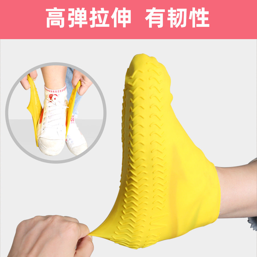 Reusable Silicone Waterproof Shoe Covers, No-Slip Silicone Rubber Shoe Protectors for Kids,Men and Women 可重复使用的硅胶防水鞋套，儿童、男士和女