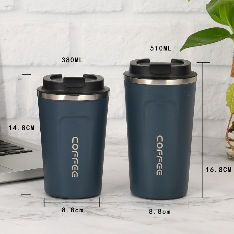 Vacuum insulated stainless steel travel cups, reusable coffee cups or water bottles with leak - proof LIDS, BPA - free, can keep beverages hot for 6 hours or cold for 12 hours 真空隔热不锈钢旅行杯，带防漏盖可重复使用的咖啡杯或水瓶不含 BPA 可使饮料保持热 6 小时或冷 12 小时 - 保温杯 - Zhongshan Star Trade - 蓝色（二代咖啡杯） - 510ml