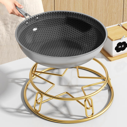 Kitchen shelf pot rack kitchen insulation anti-scalding pot storage bracket round waterproof steam rack countertop pot rack