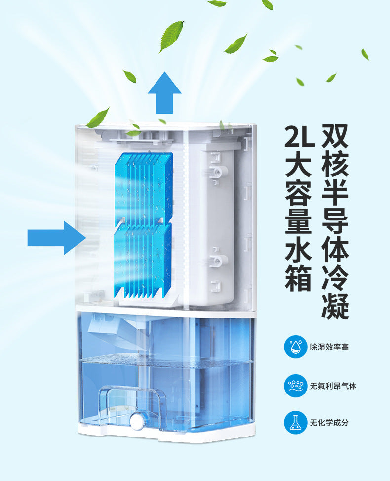 Dehumidifier, household small dehumidifier, semiconductor air dehumidifier, bedroom drying dehumidifier 除湿机家用小型抽湿机半导体空气除湿器卧室干