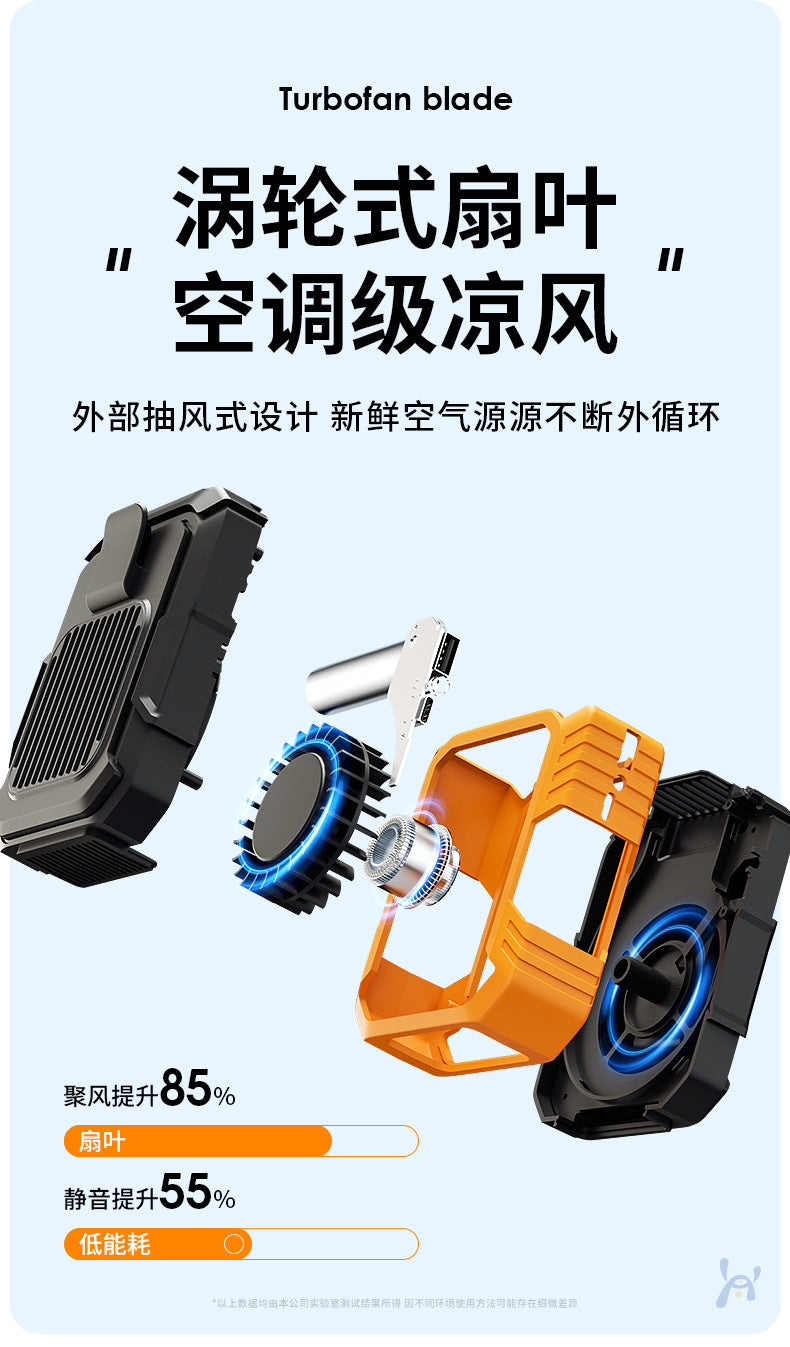 Waist-mounted fan clip-on USB portable mini desktop handheld fan, outdoor cooling neck-hanging fan