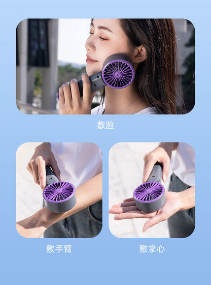 Handheld mini fan, 2025 silent, KC/PSE certified, bladeless, mini portable cooling air conditioner, semiconductor.