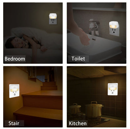 Intelligent human body sensor plug-in night light LED infrared sensor room staircase corridor light PIR night light