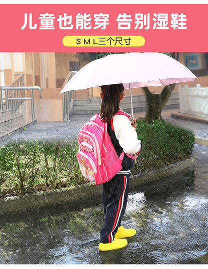 Reusable Silicone Waterproof Shoe Covers, No-Slip Silicone Rubber Shoe Protectors for Kids,Men and Women 可重复使用的硅胶防水鞋套，儿童、男士和女