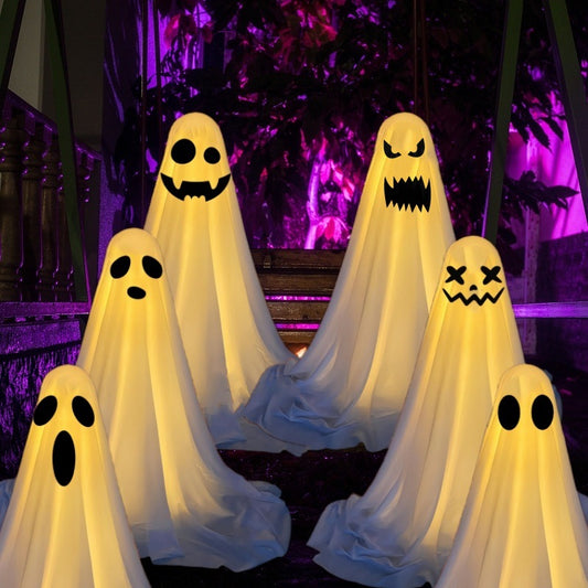 AYGXU 1 pcs Halloween Decorations Indoor,Ghost Decor with String Lights Remote Control,Halloween Party Decorations,Spooky Ghost Light for Home Table Room Kitchen Office AYGXU 1件室内万圣节装饰品，带灯串遥控器的幽灵装饰，万圣节派对装饰品，家庭餐桌室厨房办公室的幽灵幽灵灯 - 万圣节装饰品 - Zhongshan Star Trade