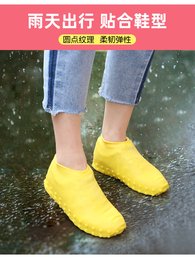 Reusable Silicone Waterproof Shoe Covers, No-Slip Silicone Rubber Shoe Protectors for Kids,Men and Women 可重复使用的硅胶防水鞋套，儿童、男士和女