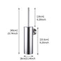 304 stainless steel toilet brush holder set, bathroom wall-mounted circular