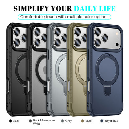 New iPhone 17 Pro Max phone case - two-in-one touchable skin-friendly Apple 16 stand with magnetic phone protection cover