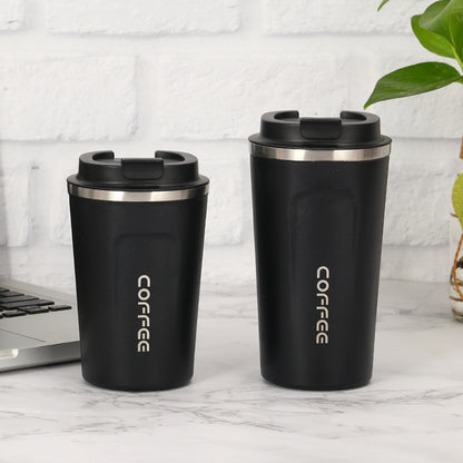 Vacuum insulated stainless steel travel cups, reusable coffee cups or water bottles with leak - proof LIDS, BPA - free, can keep beverages hot for 6 hours or cold for 12 hours 真空隔热不锈钢旅行杯，带防漏盖可重复使用的咖啡杯或水瓶不含 BPA 可使饮料保持热 6 小时或冷 12 小时 - 保温杯 - Zhongshan Star Trade - 黑色（二代咖啡杯） - 510ml