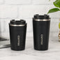 Vacuum insulated stainless steel travel cups, reusable coffee cups or water bottles with leak - proof LIDS, BPA - free, can keep beverages hot for 6 hours or cold for 12 hours 真空隔热不锈钢旅行杯，带防漏盖可重复使用的咖啡杯或水瓶不含 BPA 可使饮料保持热 6 小时或冷 12 小时 - 保温杯 - Zhongshan Star Trade - 黑色（二代咖啡杯） - 510ml