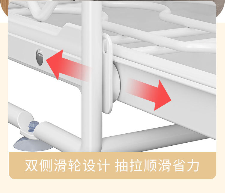 厨房碗碟抽拉收纳架碗盘橱柜拉篮抽屉式放碗水槽沥水碗碟置物架子 - Image 10