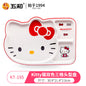 Genuine Sanrio Hello Kitty children's melamine tableware, high appearance level plates, cartoon bowls, plates, cups and tableware 正版三丽鸥凯蒂猫儿童密胺餐具高颜值餐盘卡通碗盘子杯子餐具 - 日式餐具 - Zhongshan Star Trade - 凯蒂猫双色头型三格盘KT - S195