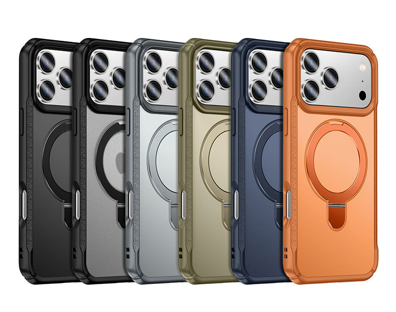 New iPhone 17 Pro Max phone case - two-in-one touchable skin-friendly Apple 16 stand with magnetic phone protection cover