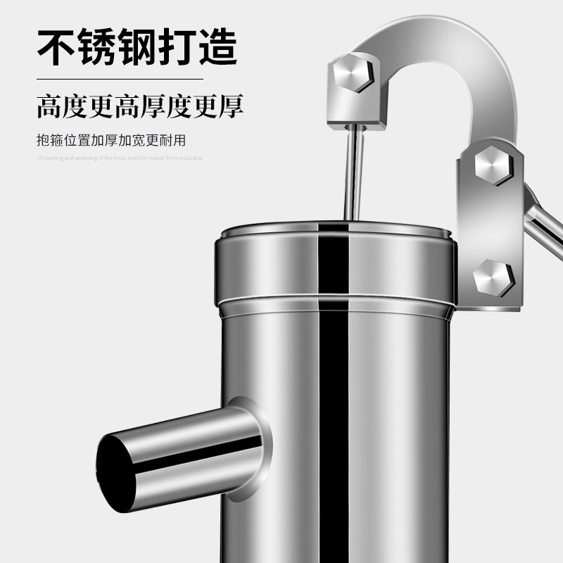 Water pump - stainless steel household hand-operated water pump for old-fashioned water wells, hand-operated water pump for wellheads, hand-operated water pump for drawing water by pressure.