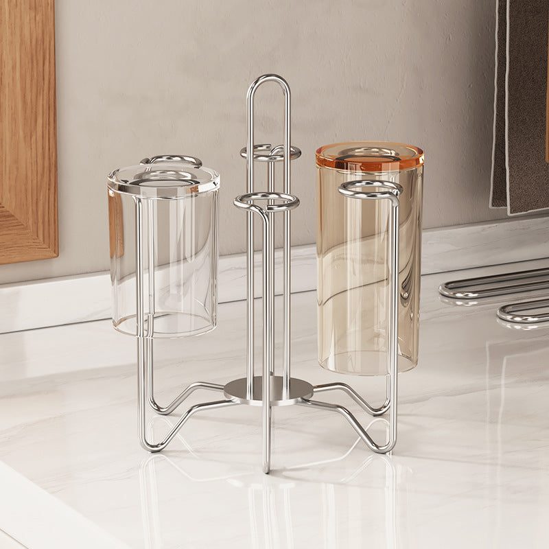 304 stainless steel desktop draining cup holder upside down, high appearance level, kitchen storage rack, tea cup holder for 