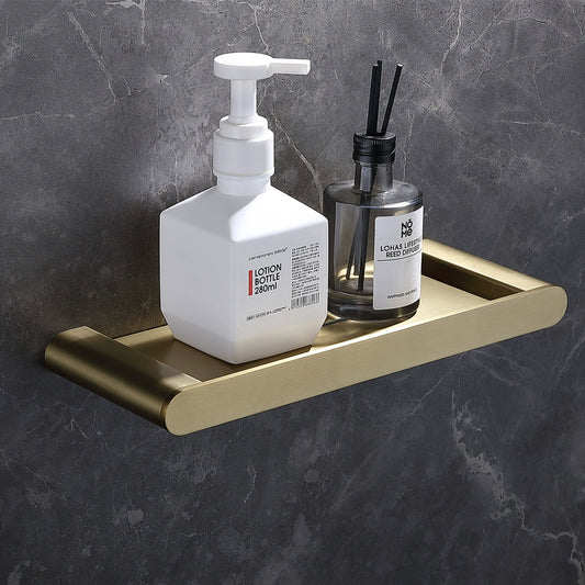 High-end brushed gold stainless steel bathroom shelf bathroom shelf
