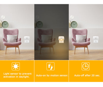 Intelligent human body sensor plug-in night light LED infrared sensor room staircase corridor light PIR night light