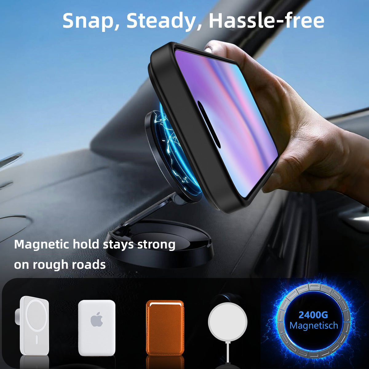 IPhone 17 Strong Magnetic Charging Invisible Stand phone case 17 Pro max Car phone case