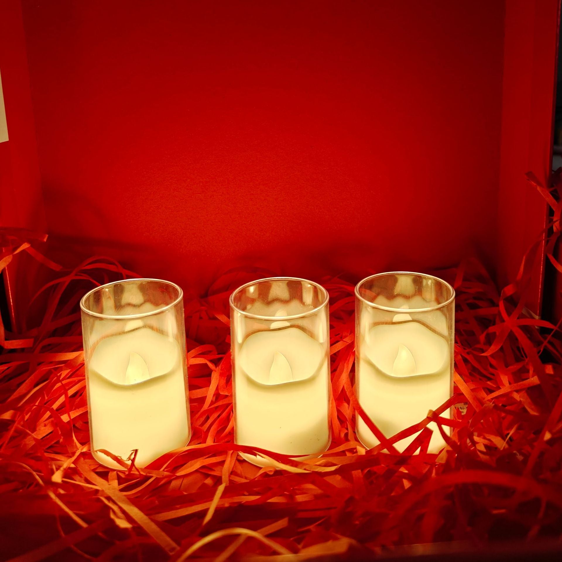 Flameless wish candles, flameless flashing electric fake candles, 24 - piece set with over 200 hours of warm white battery - powered LED tea lamps, suitable for wedding, dining table, Halloween and Christmas decorations - 万圣节装饰品 - Zhongshan Star Trade - 白壳波浪暖白带杯