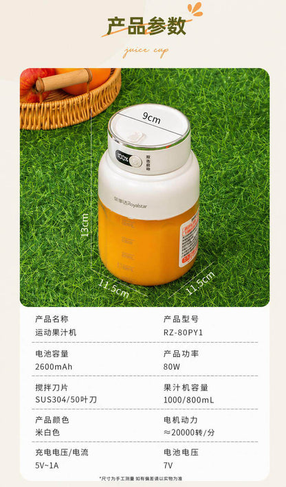 2026 New model juicer, portable juicer cup, juicer, fruit milkshake, fruit and vegetable double cup, ton ton bucket