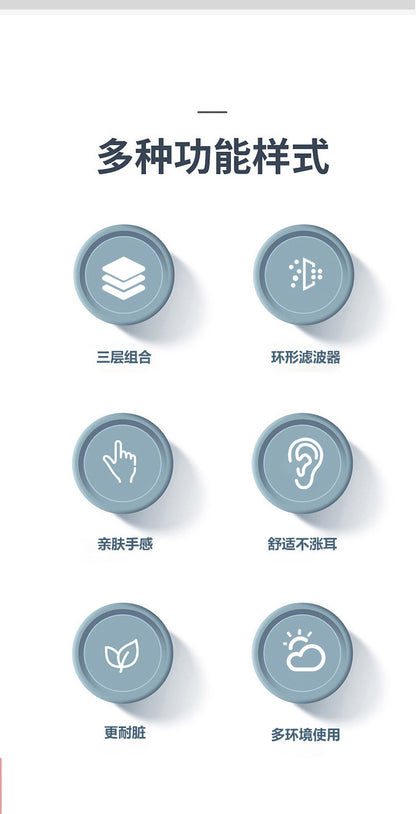 Professional waterproof, noise-reducing, silent and soundproof sleeping earplugs, split design, adult swimming waterproof earplugs