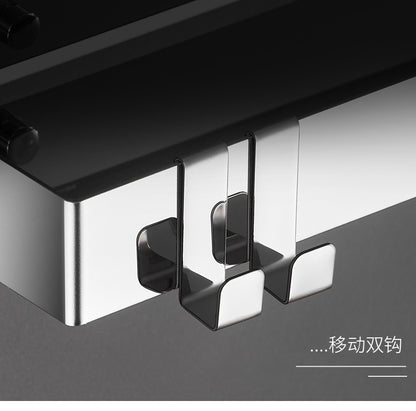 Bathroom shelf bathroom 304 stainless steel washbasin mirror shower room shower gel shelf free of punching