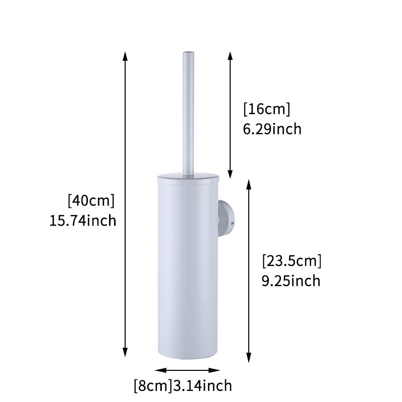 304 stainless steel toilet brush holder set, bathroom wall-mounted circular
