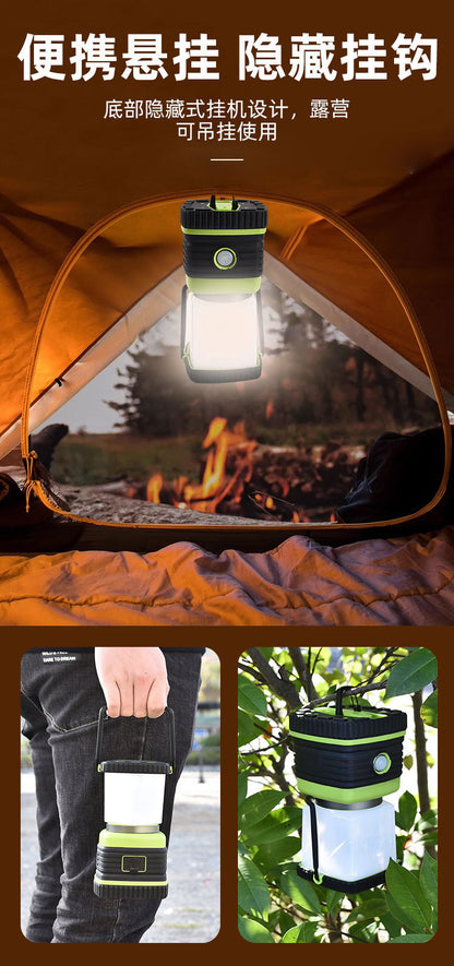 Outdoor high - intensity lighting camping lamp, light touch dimming waterproof camping portable lamp, multi - functional emergency light 户外强光照明野营灯 轻触调光防水露营手提灯多功能应急灯 - 太阳能LED露营灯 - Zhongshan Star Trade