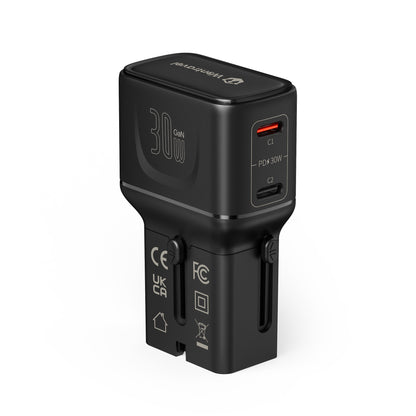 Global Pass Conversion Socket 2Type-C 45W Fast Charging Socket Converter Portable European Standard multi-functional conversion