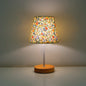 Solid wood fabric usb small table lamp, bedroom bedside lamp, study, residential dormitory led night light, creative ambient light decoration