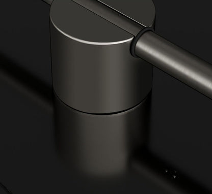 No-drill bathroom towel rack, minimalist and luxurious single bar, washbasin towel bar, trendy gunmetal gray