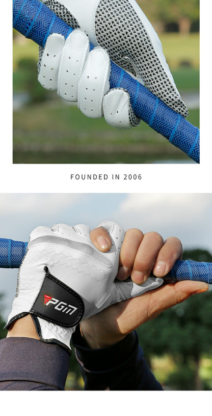 PGM small sheepskin wear-resistant anti-slip grain golf gloves left and right hand golf gloves