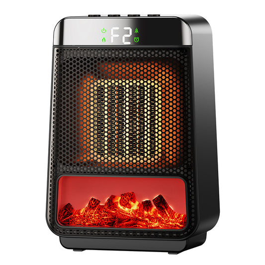 Cross - border new 3D dynamic flame warm air blower for home heating, silent and energy - saving PTC rapid heating ambient light electric heater 跨境新款3D动态火焰暖风机 家用取暖静音节能PTC速热氛围灯电暖器 - 电暖器 - Zhongshan Star Trade